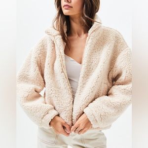 L.A. Hearts Sherpa jacket size M/L color ivory